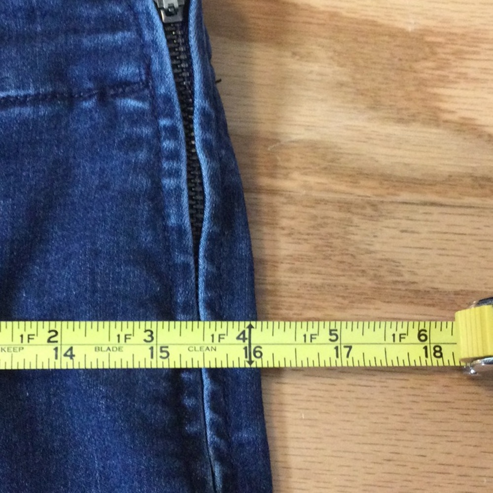 6 Talbots Heritage Ankle Side Zip Blue Denim Jeans - Picture 9 of 16